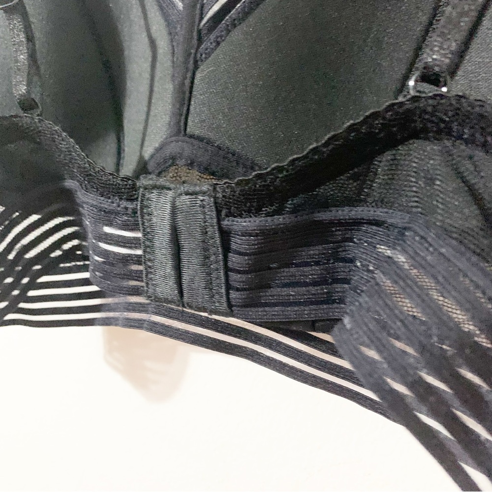 Black Mesh Strappy Bra Bralette Padded Crop Top Medium Style 8807 - Picture 7 of 12